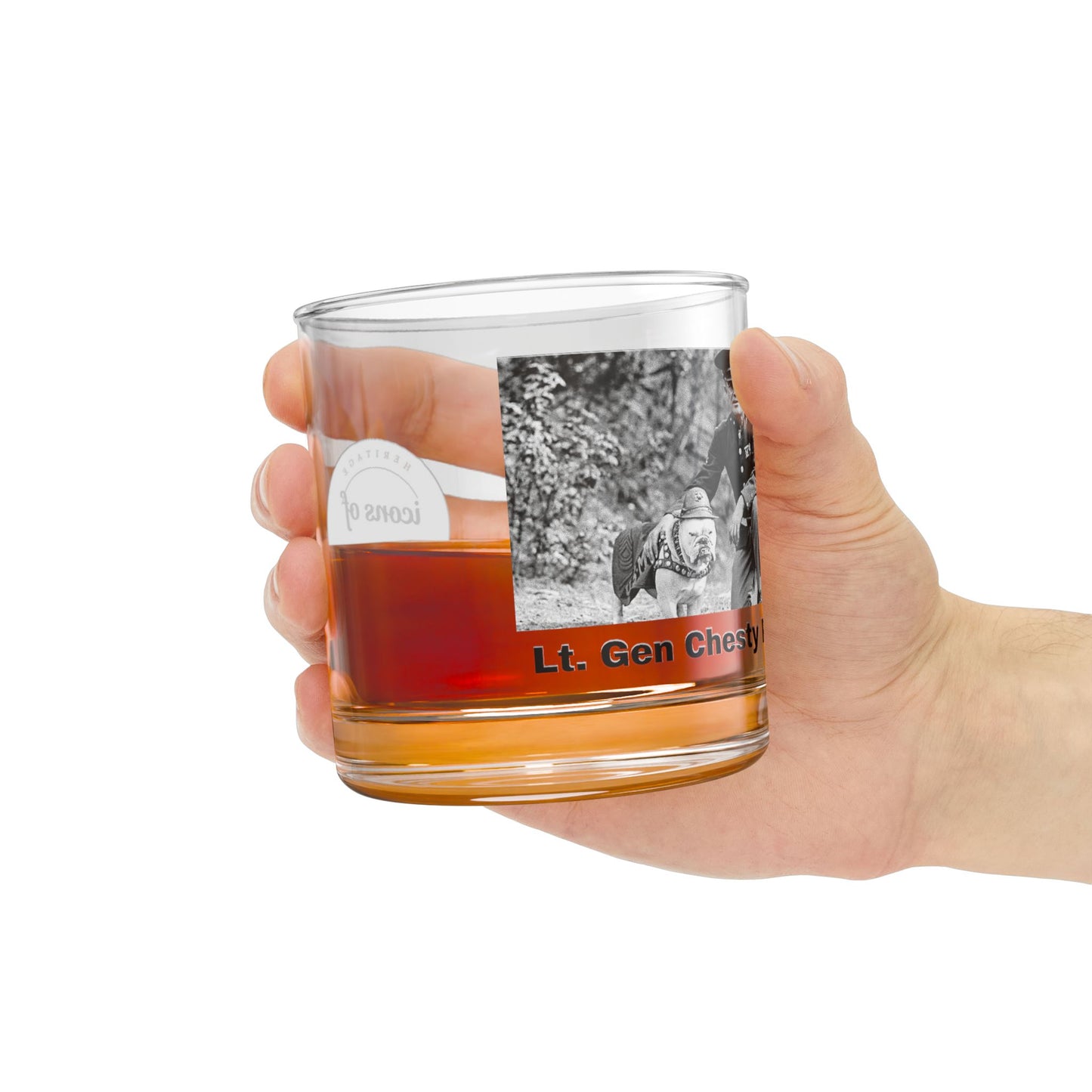 Marine Corp General Chesty Puller Rocks Glass, 10oz