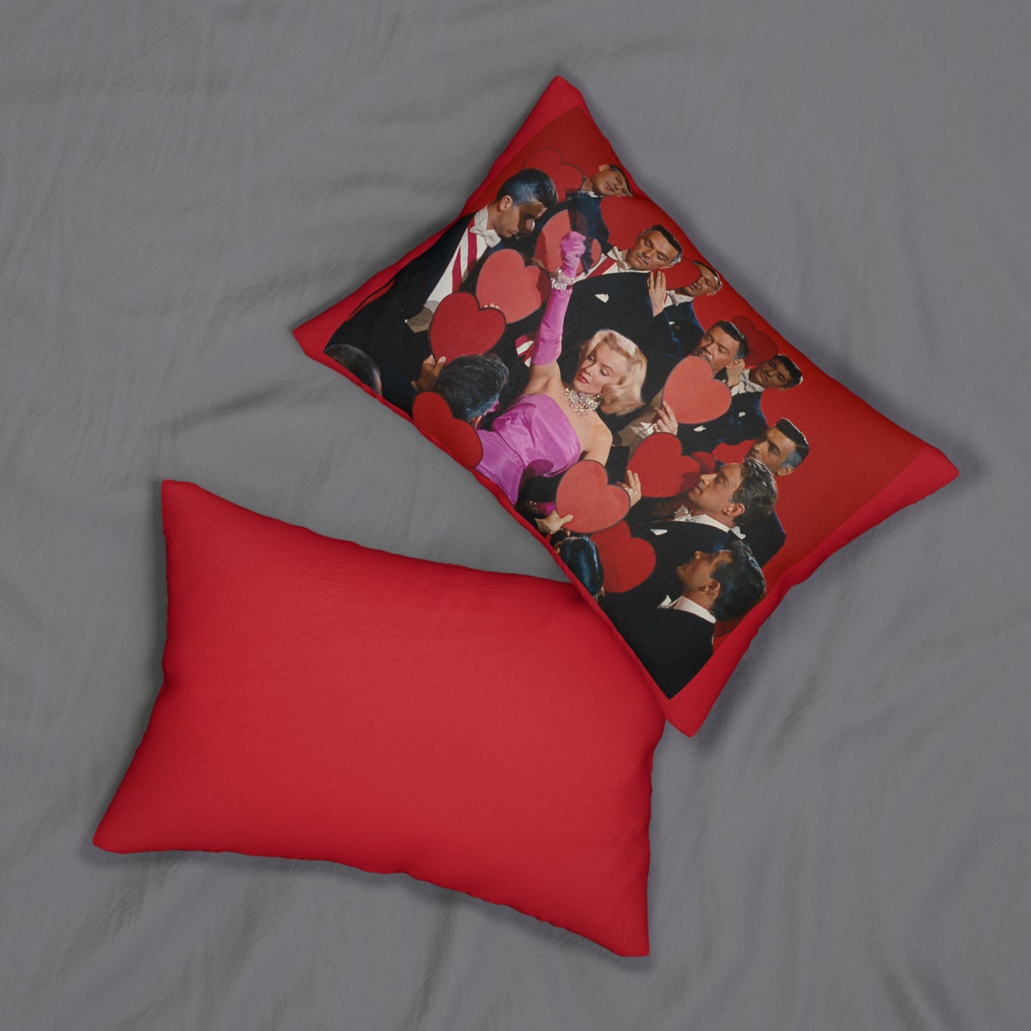 Marilyn Monroe Diamonds are Girl's best Friend Spun Polyester Lumbar Pillow
