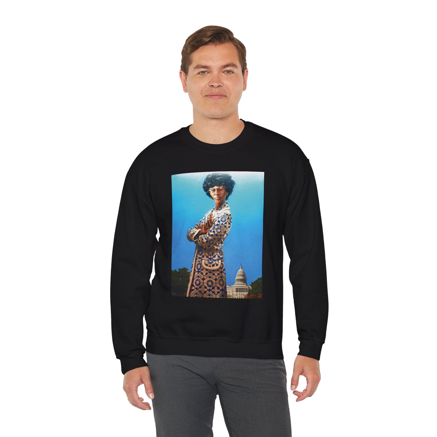 Shirley Chisholm Artistic Unisex Heavy Blend™ Crewneck Sweatshirt