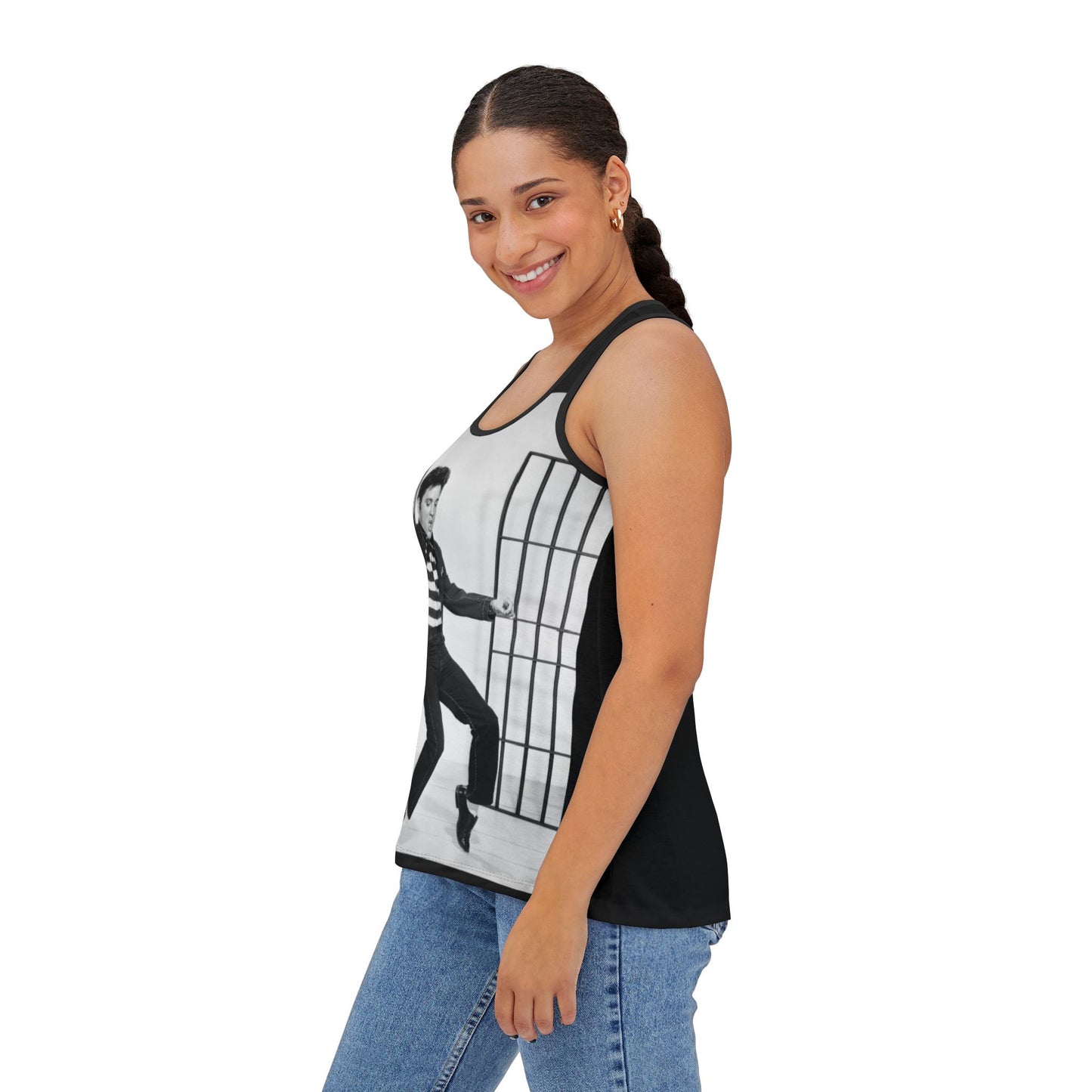 Elvis Presley Jail House Rock Women's Black Tank Top Shirt