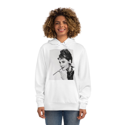Audrey Hepburn Classy Fashion White Hoodie Sweatshirt