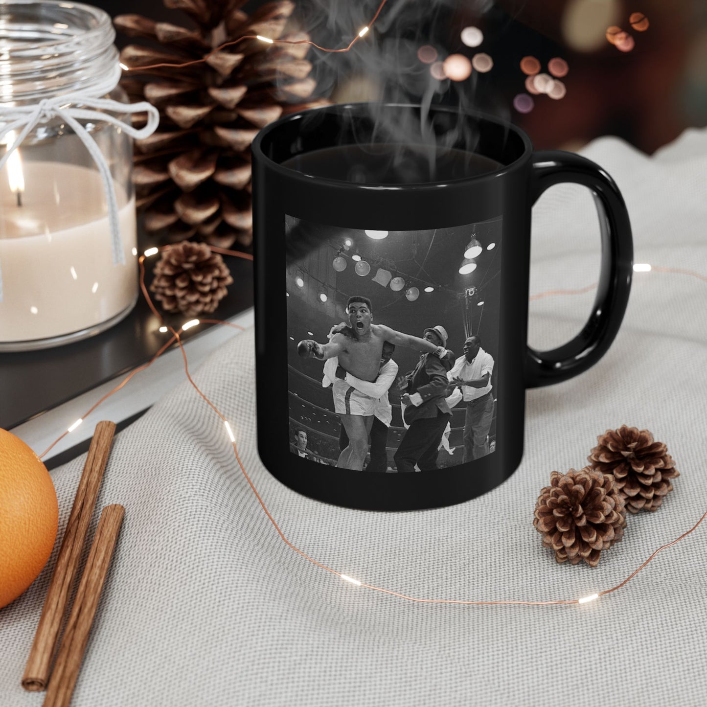 Muhammad Ali "I shook up the world" Black Mug (11oz, 15oz)