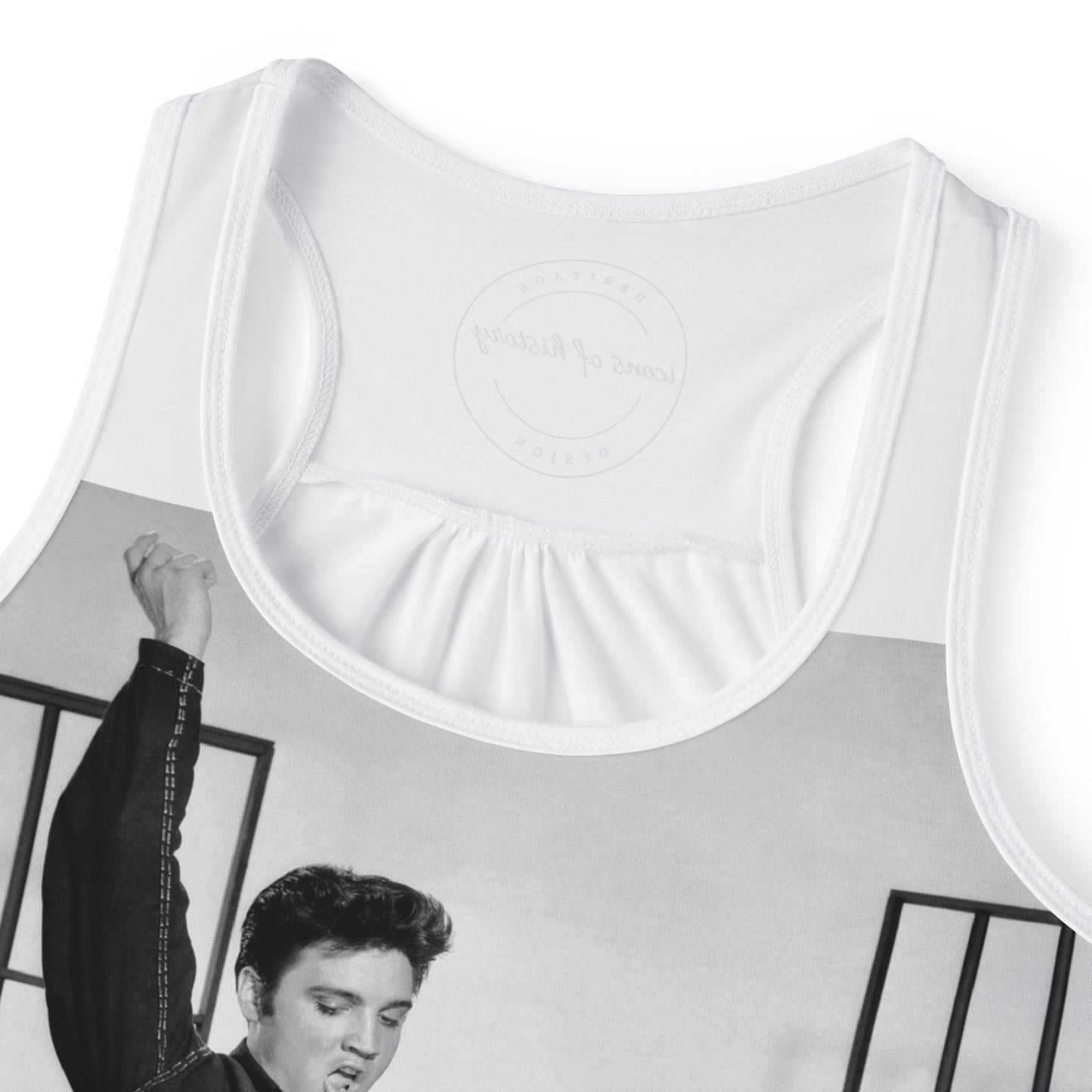 Elvis Presley Jail House Women's White Tank Top Shirt