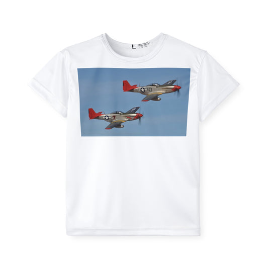 Tuskegee Airmen Duo Red Tails Kids Sports Jersey White Tee Shirt