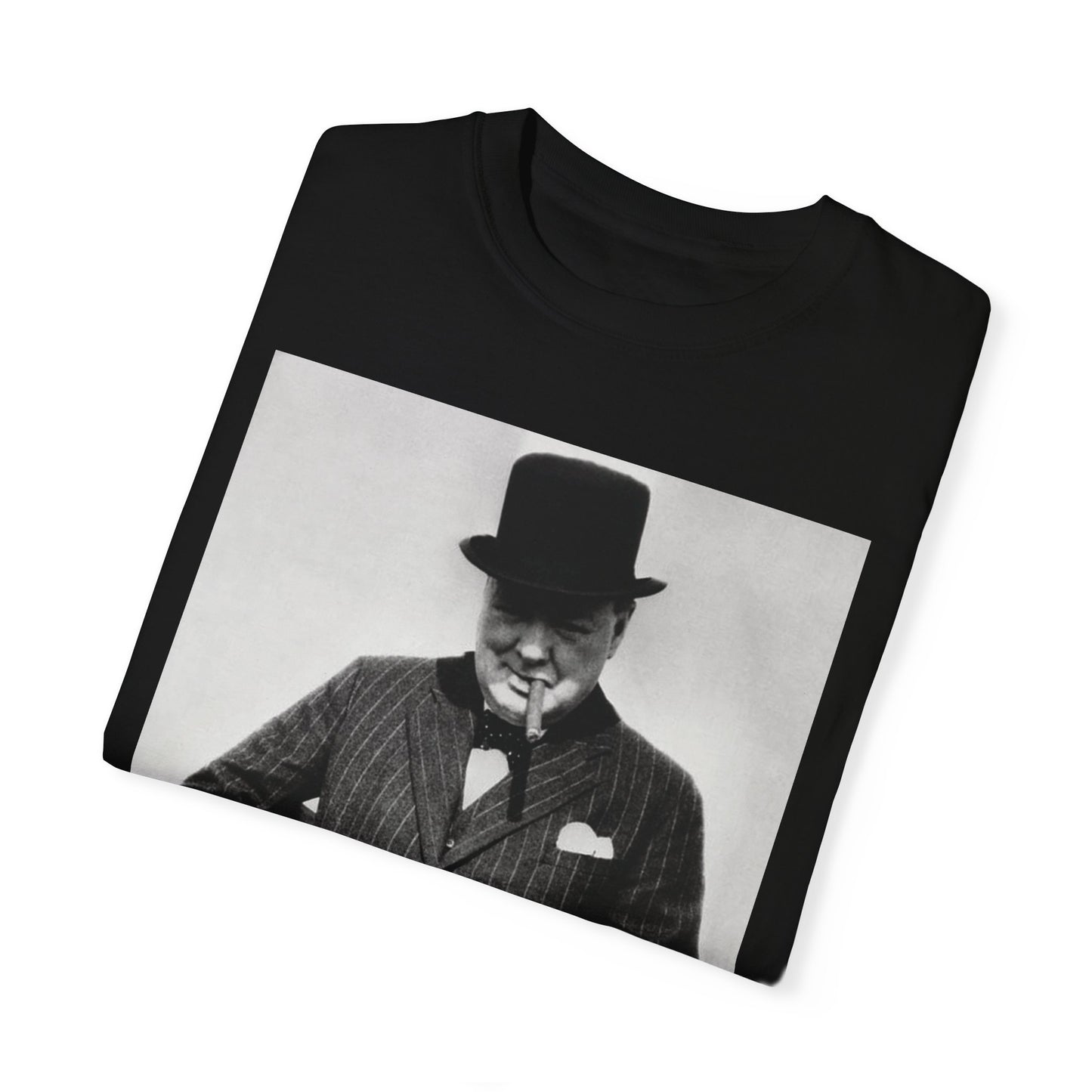 Winston Churchill Bad Ass Adult Black Unisex T-shirt