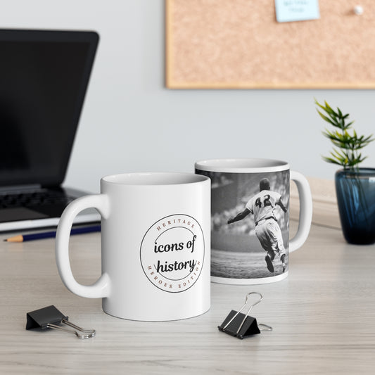 Jackie Robinson Rounding the Bases Coffee Mug 11oz