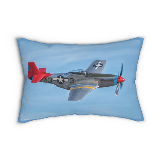 Tuskegee Airmen Red Tail Spun Polyester Lumbar Pillow