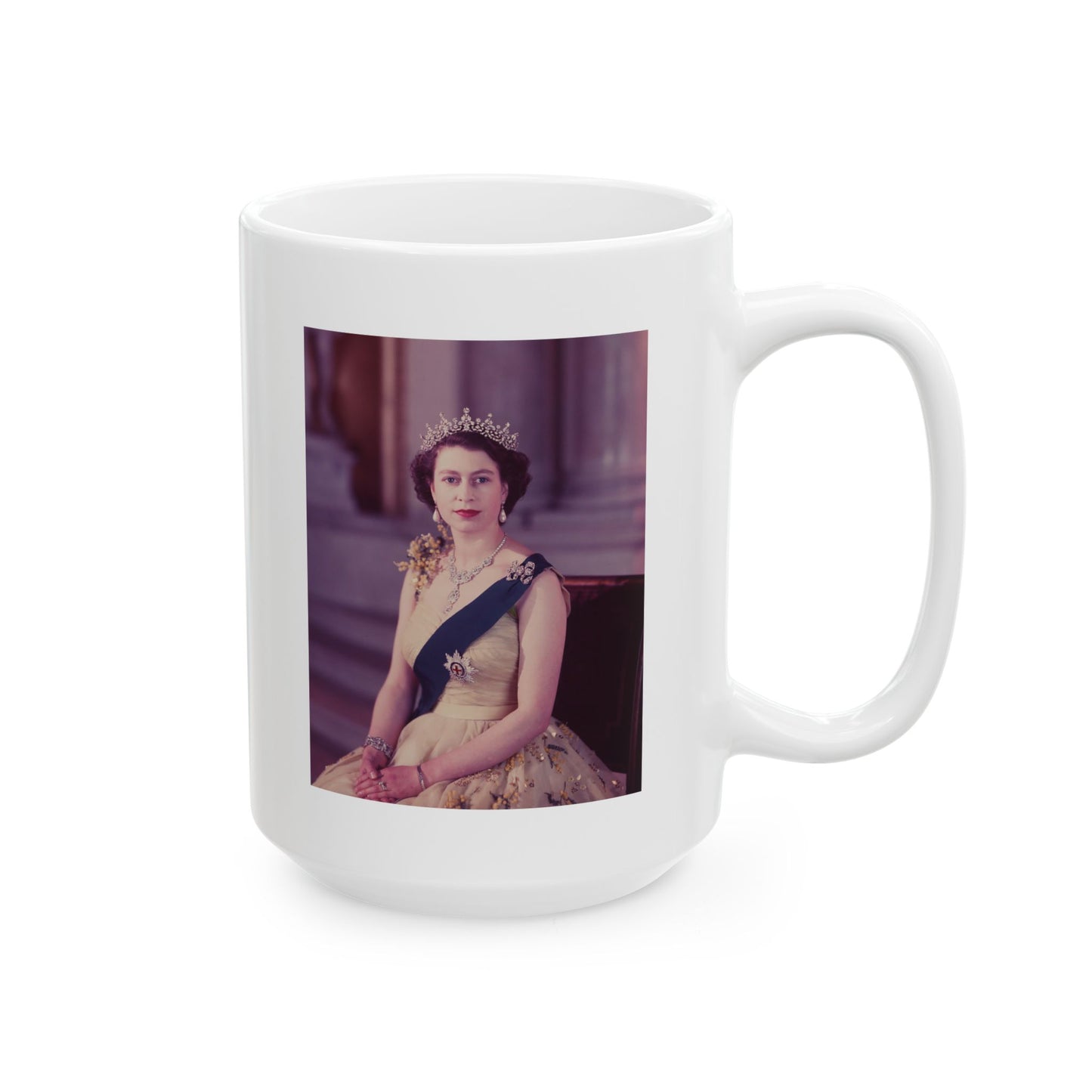 Queen Elizabeth Ceramic Mug, (11oz, 15oz)