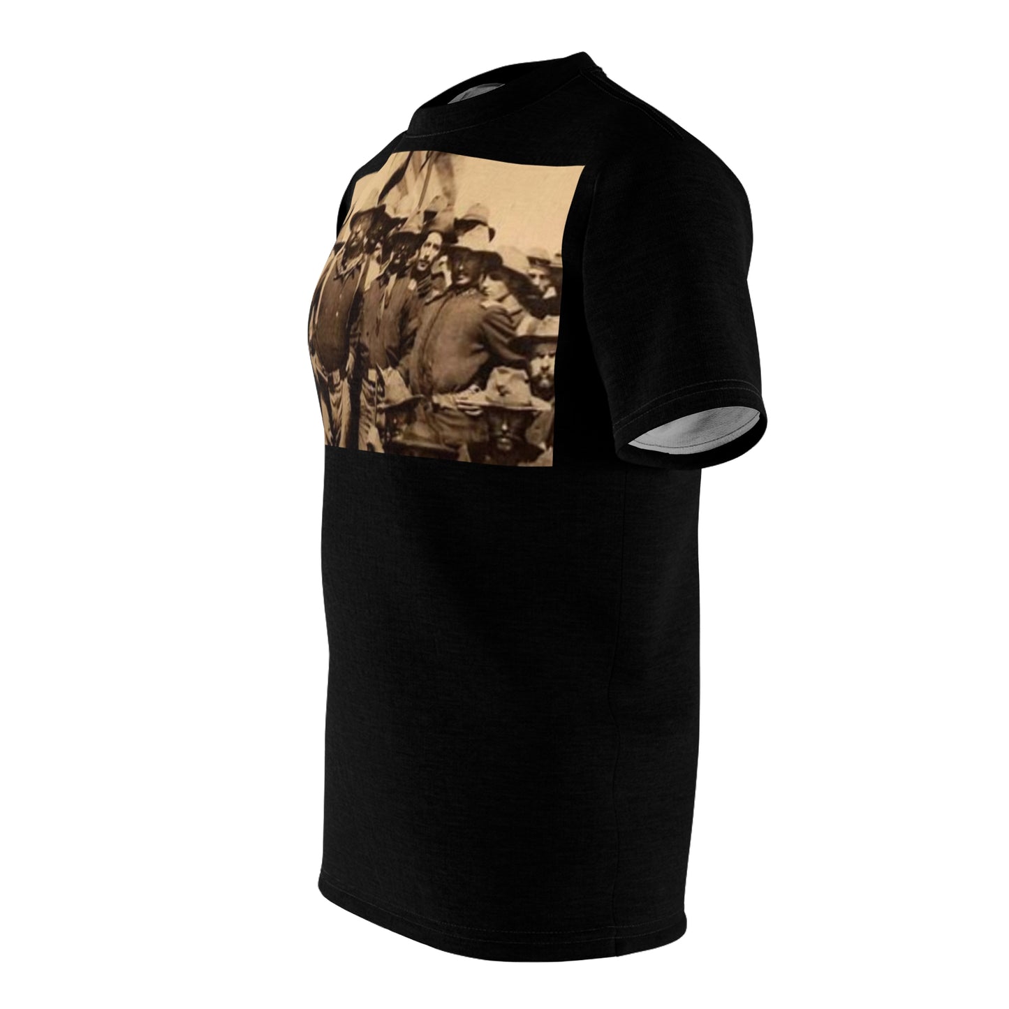 Teddy Roosevelt Rough Riders Black Large Print Tee