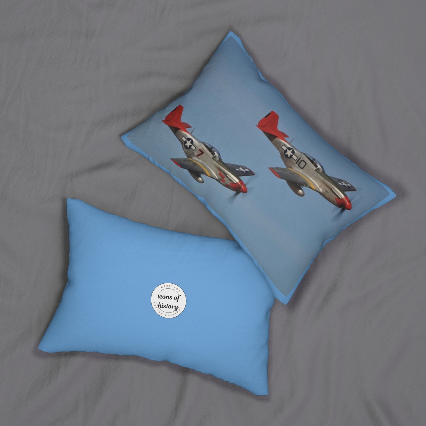 Tuskegee Airmen Red Tails Spun Polyester Lumbar Pillow