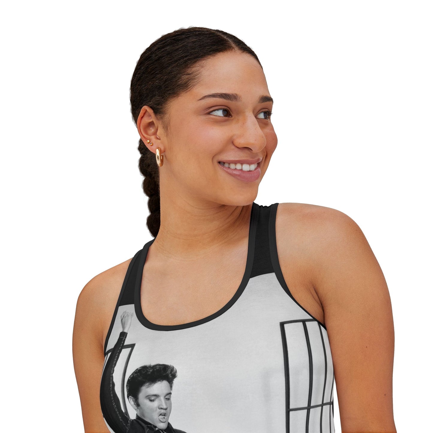 Elvis Presley Jail House Rock Women's Black Tank Top Shirt
