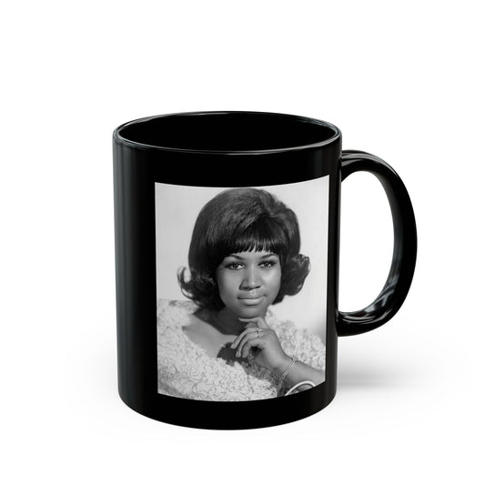 Aretha Franklin Black Coffee Mug (11oz, 15oz)