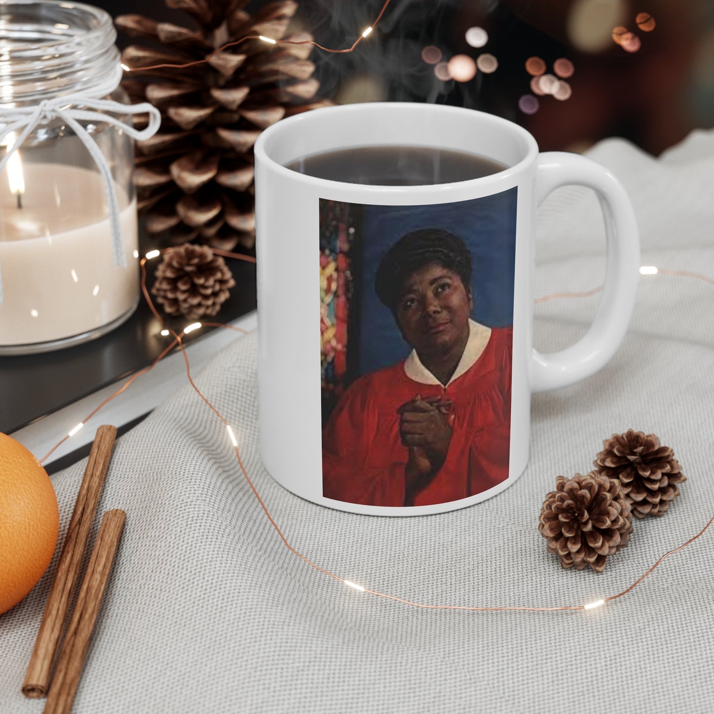Mahalia Jackson White Coffee Mug 11oz