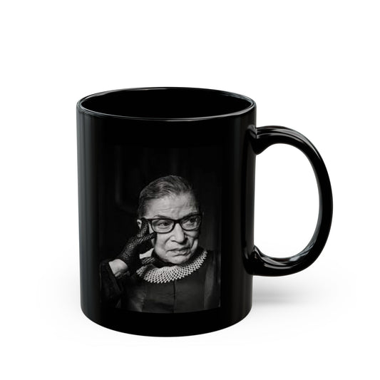 Supreme Court Justice Ruth Bader Ginsburg Black Mug (11oz, 15oz)