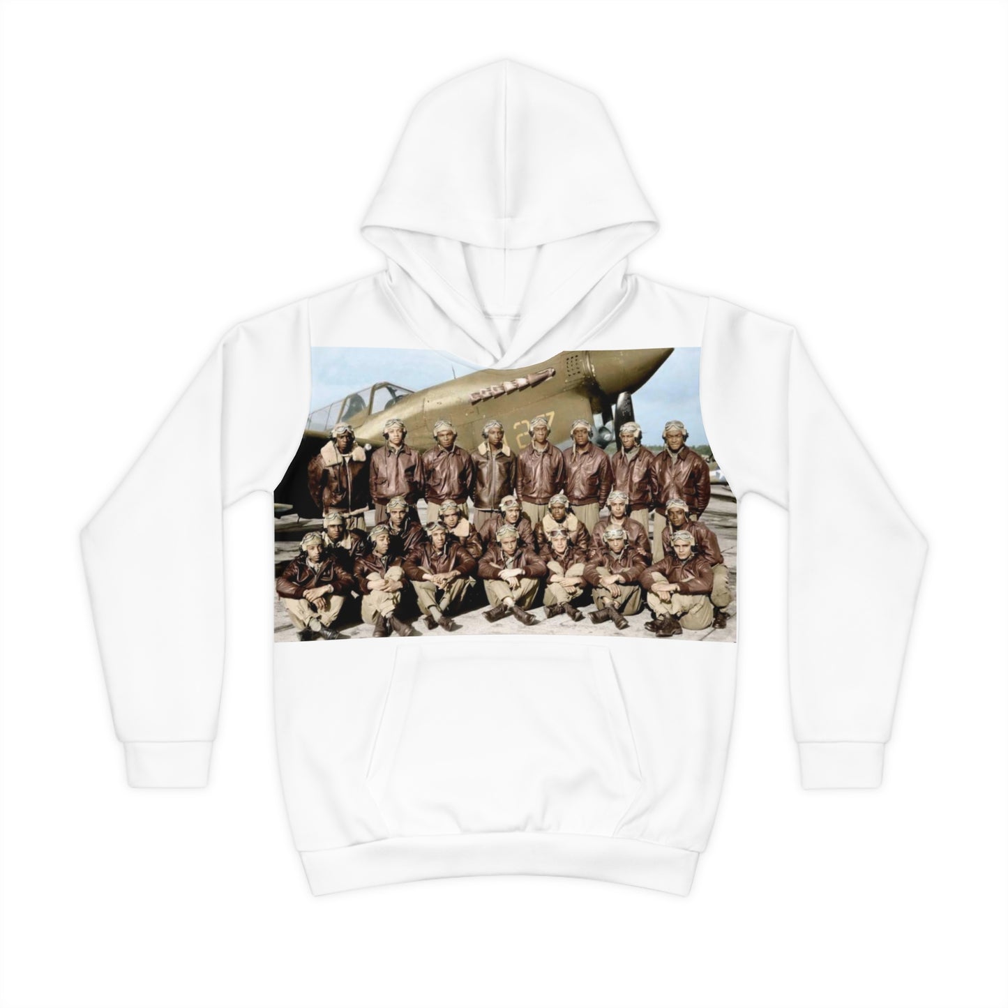 Tuskegee Airmen Children's White Hoodie Sweater