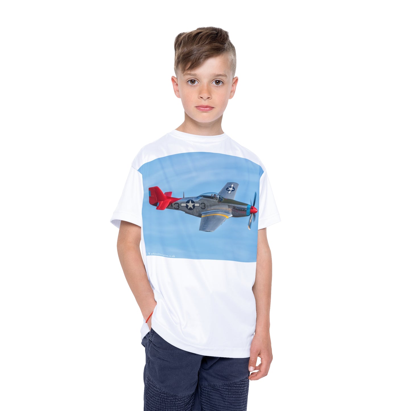 Tuskegee Airmen Red Tail Kids Sports Jersey Tee Shirt