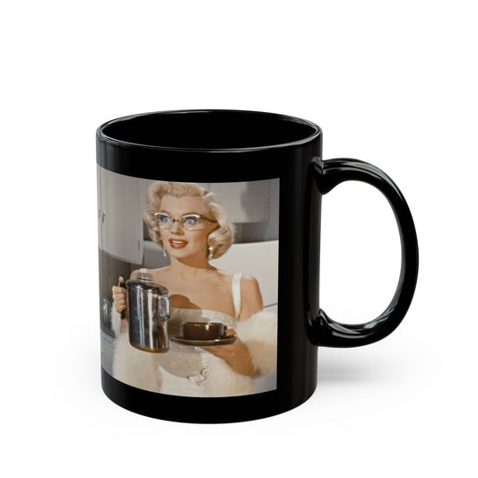 Marilyn Monroe "Coffee Anytime" Black Coffee Mug (11oz, 15oz)