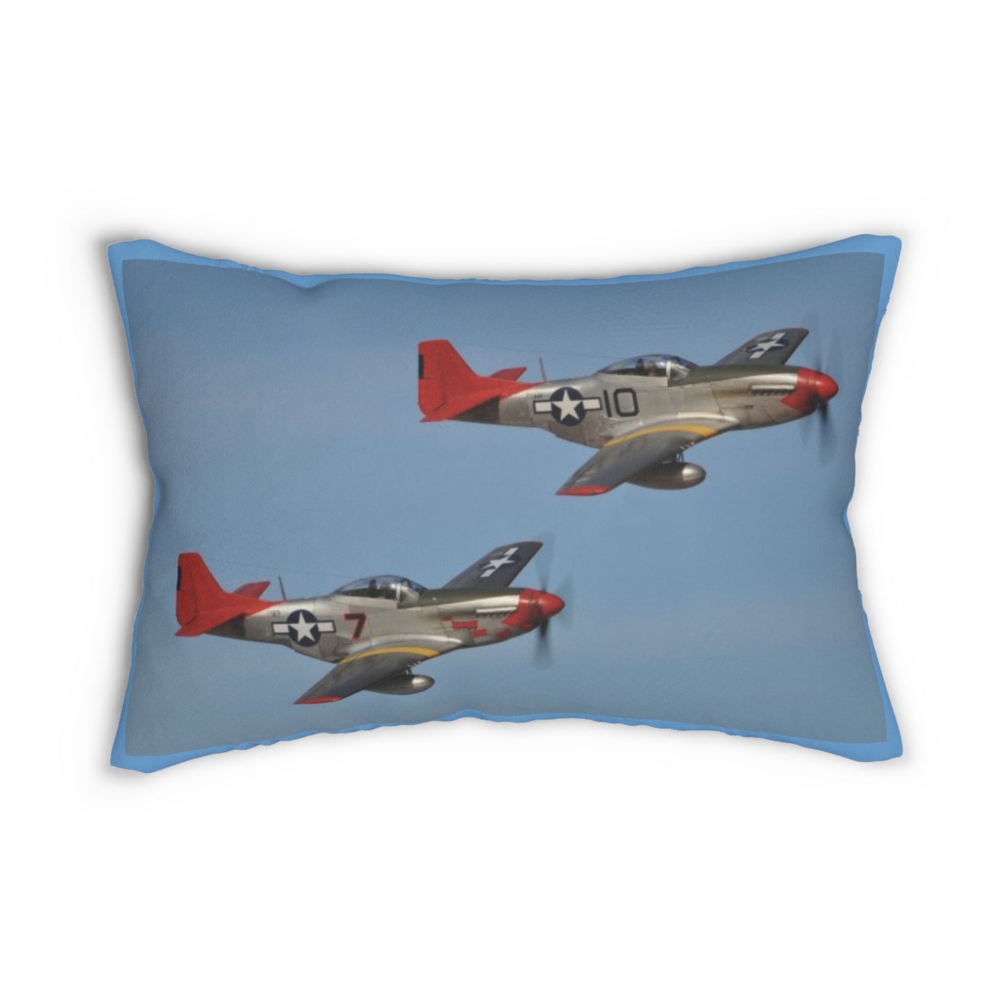 Tuskegee Airmen Red Tails Spun Polyester Lumbar Pillow