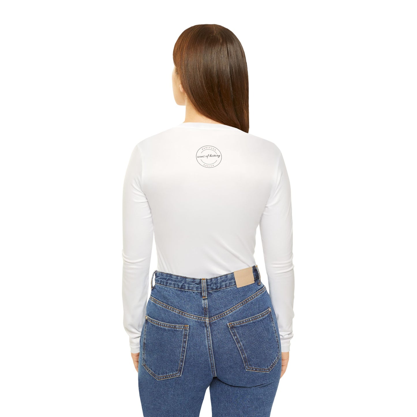 Cicely Tyson Women's White Long Sleeve V-neck Shirt