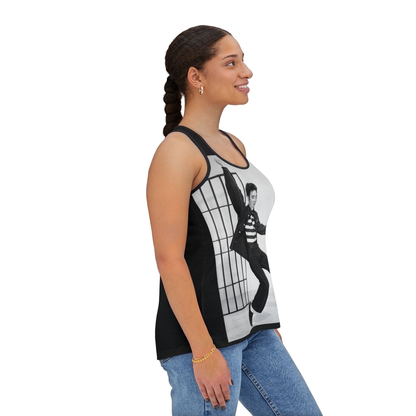 Elvis Presley Jail House Rock Women's Black Tank Top Shirt