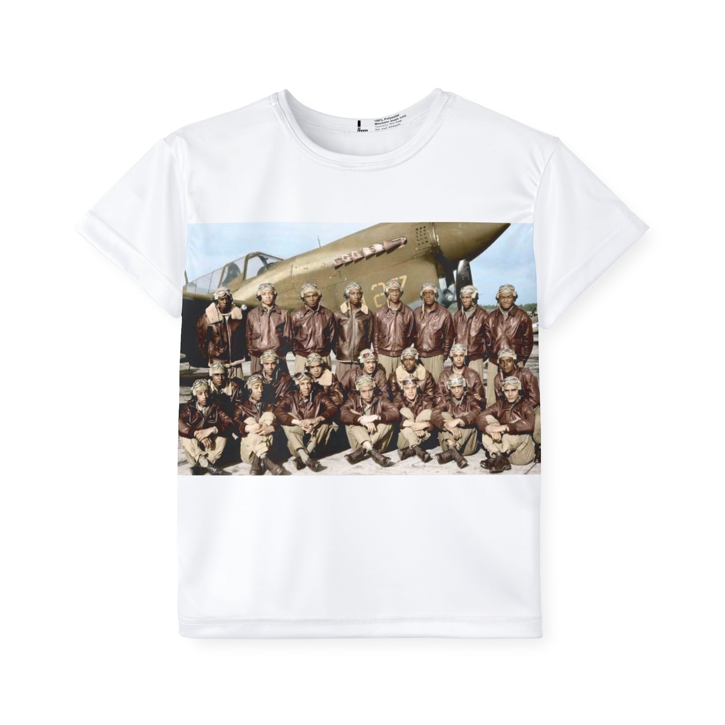 Tuskegee Airmen Red Tails Kids White Sports Tee Shirt