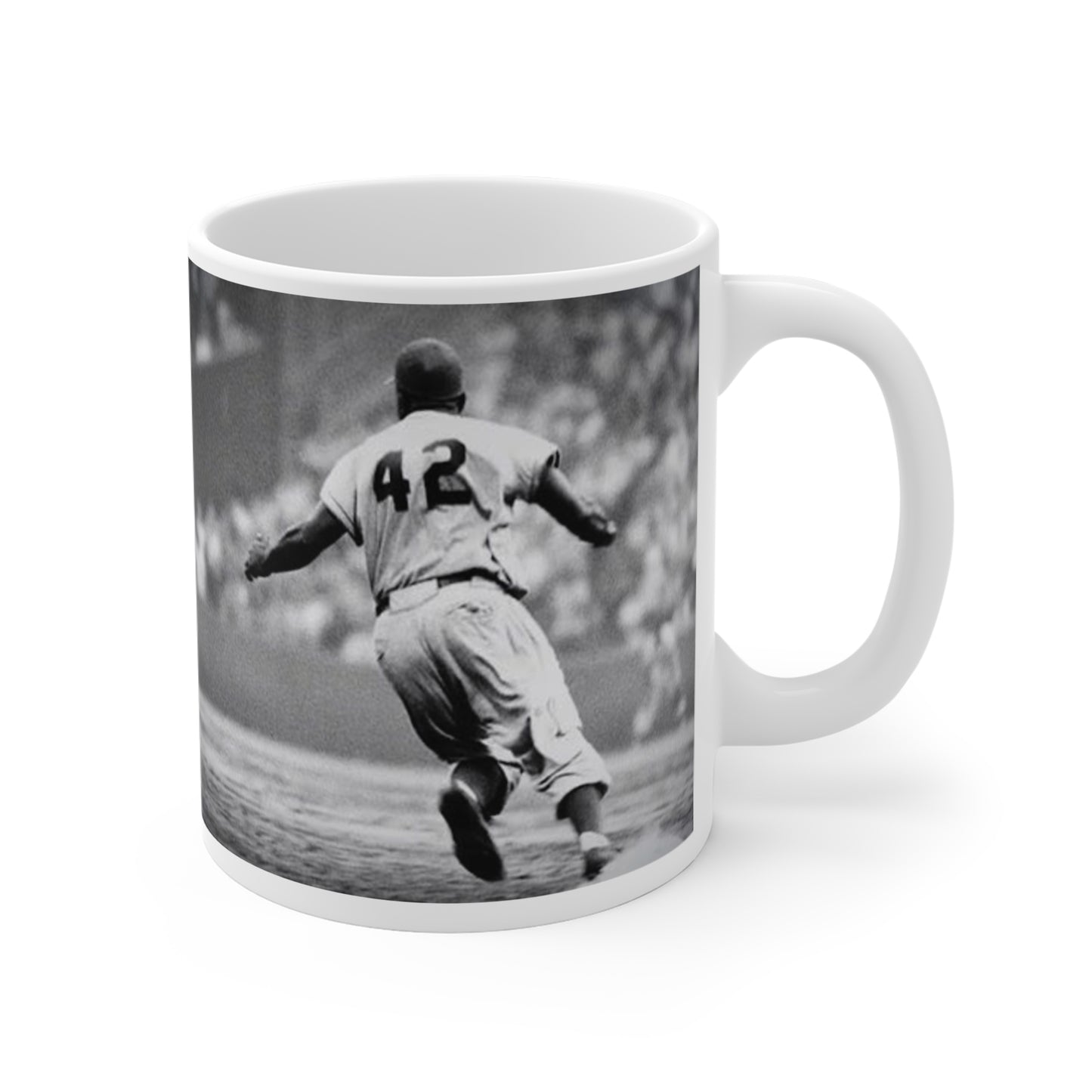 Jackie Robinson Rounding the Bases Coffee Mug 11oz