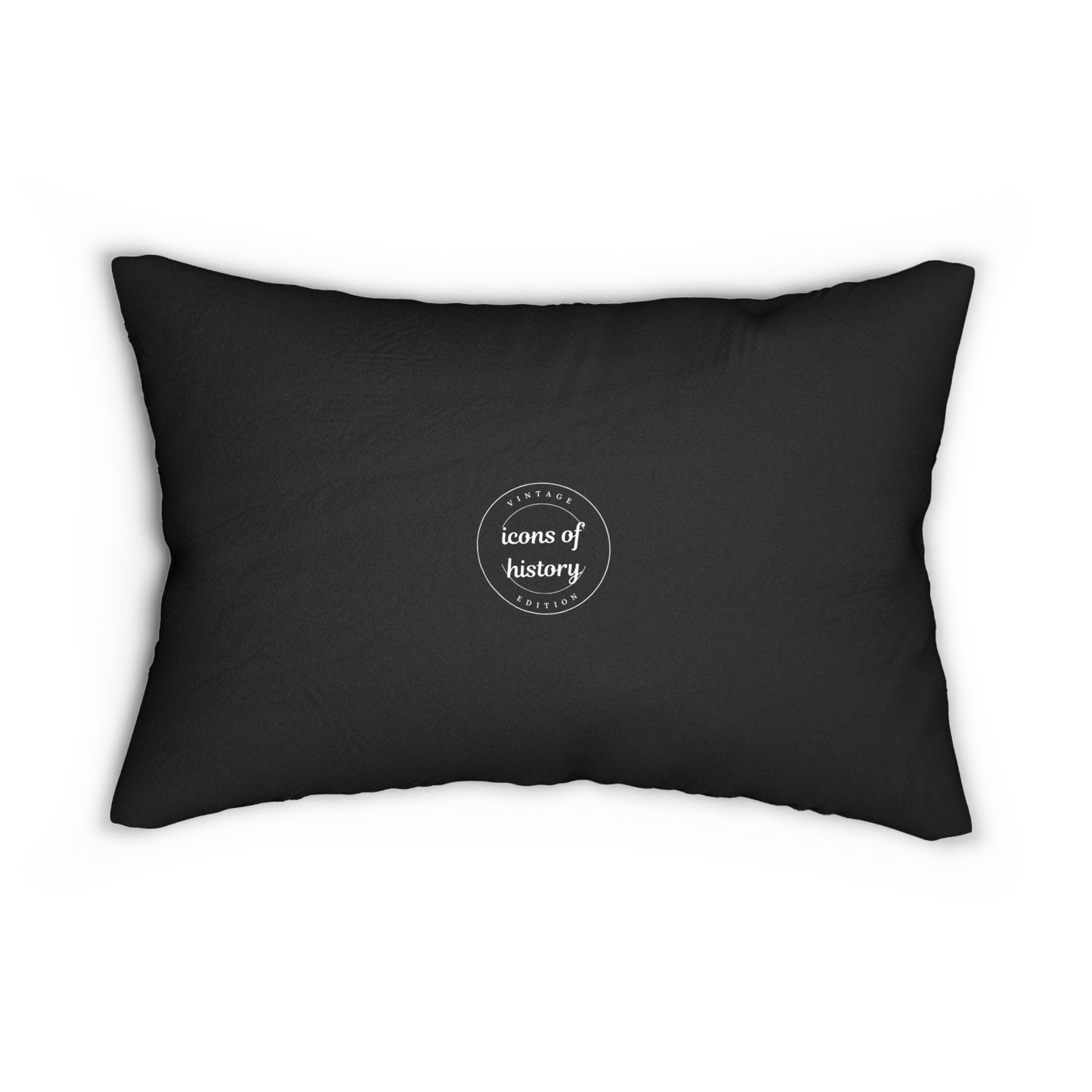 Rat Pack Ocean Eleven Pool Hall Black Spun Polyester Lumbar Pillow