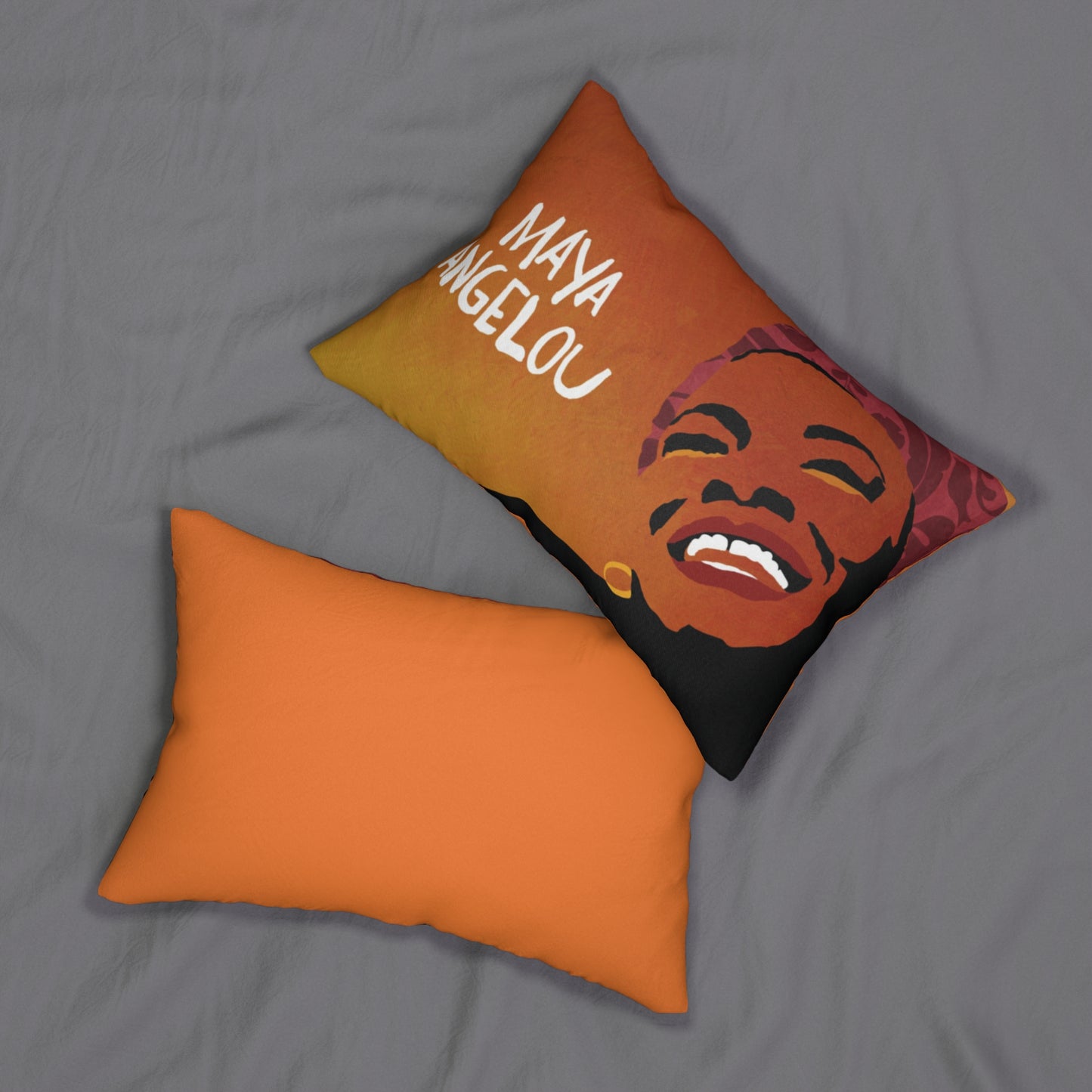 Maya Angelou Spun Polyester Lumbar Pillow