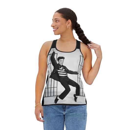 Elvis Presley Jail House Rock Women's Black Tank Top Shirt