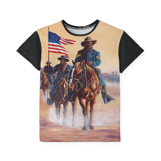 Black History Buffalo Soldiers Black Kids Sports Shirt