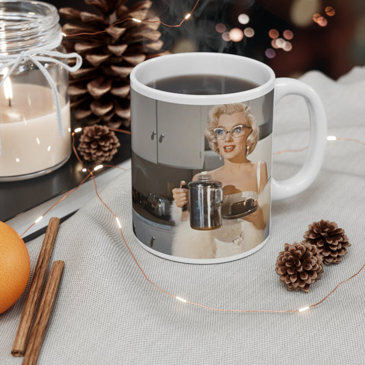 Marilyn Monroe Coffee Anytime White Coffee Mug 11oz