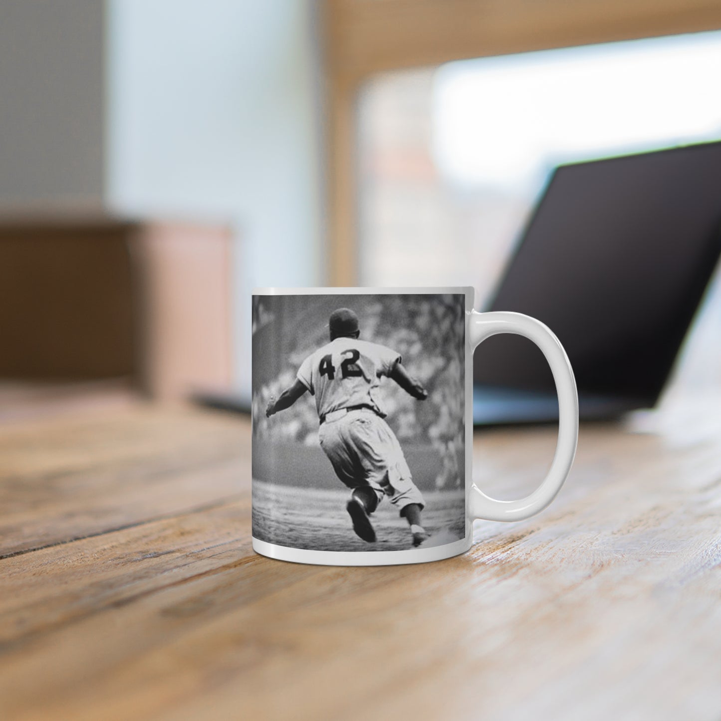 Jackie Robinson Rounding the Bases Coffee Mug 11oz
