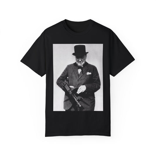 Winston Churchill Bad Ass Adult Black Unisex T-shirt