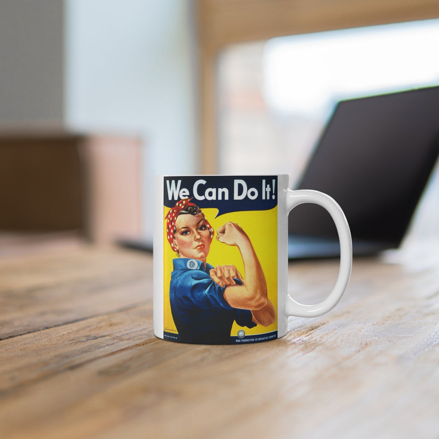 Rosie the Riveter "We Can Do It" White Coffee Mug 11oz