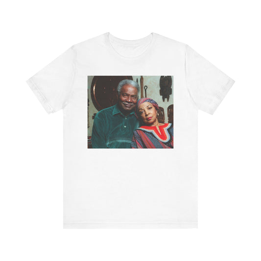 Ossie Davis and Ruby Dee Unisex White Short Sleeve Tee Shirt