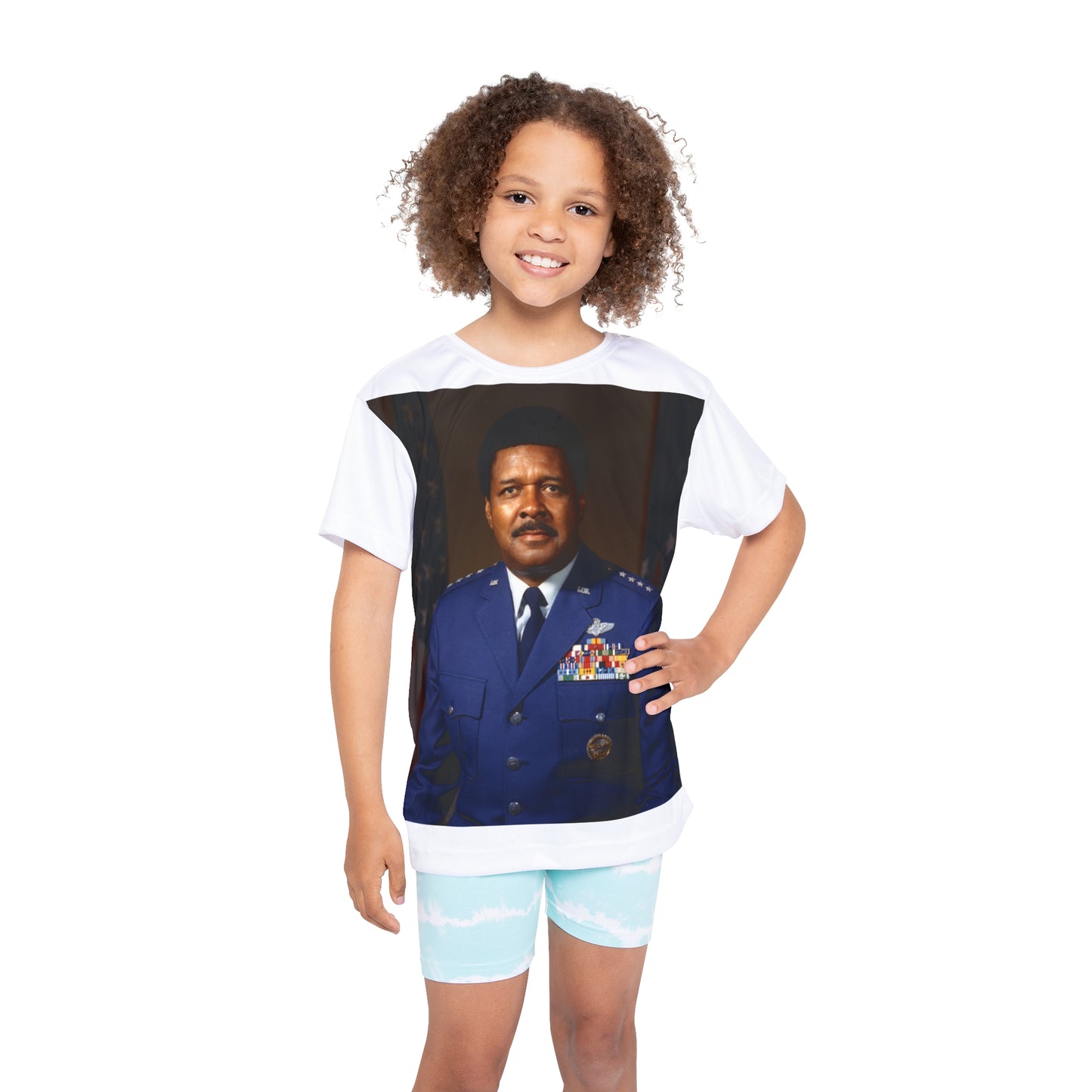 U.S. Air Force General Chappie James Kids Sports Jersey White Tee Shirt