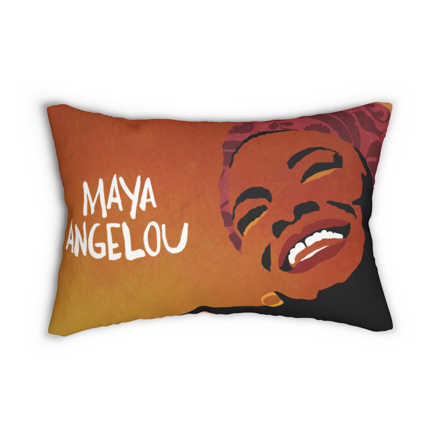 Maya Angelou Spun Polyester Lumbar Pillow